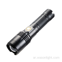 WASON عالية الدرجة XHP70 عدسة قابلة للتعديل مصباح يدوي 2000 LUMENS LING RANGENT HUNTING USB-C مشعل LED مع الحبل